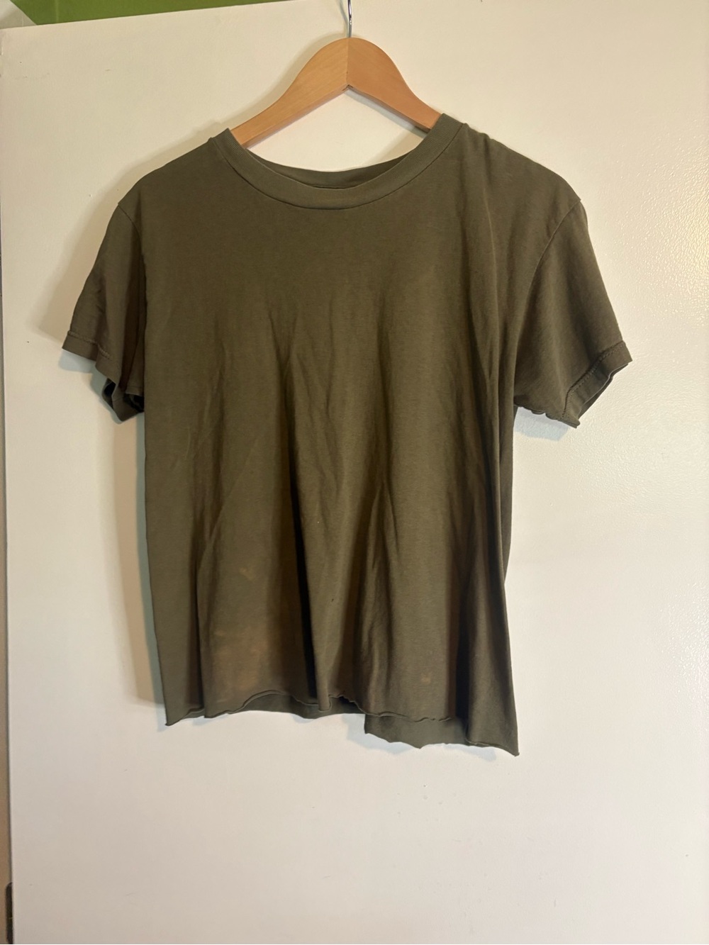 Classic woman’s  Crew Neck T‑Shirt - Olive Green